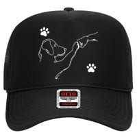 Dog And People Punch Hand Dog Friendship Fist Bump DogS Paw High Crown Mesh Back Trucker Hat