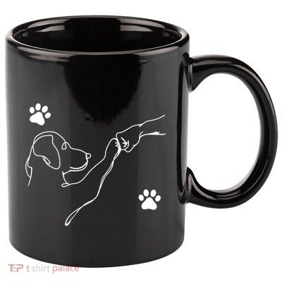 Dog And People Punch Hand Dog Friendship Fist Bump DogS Paw 11oz C Handle Ceramic Mug