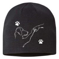 Dog And People Punch Hand Dog Friendship Fist Bump DogS Paw Sustainable Beanie