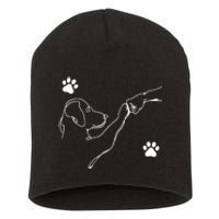 Dog And People Punch Hand Dog Friendship Fist Bump DogS Paw Short Acrylic Beanie