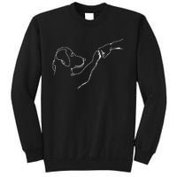 Dog And People Punch Hand Dog Man Friendship Bump DogS Paw Sweatshirt