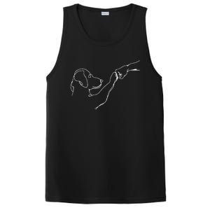 Dog And People Punch Hand Dog Man Friendship Bump DogS Paw PosiCharge Competitor Tank