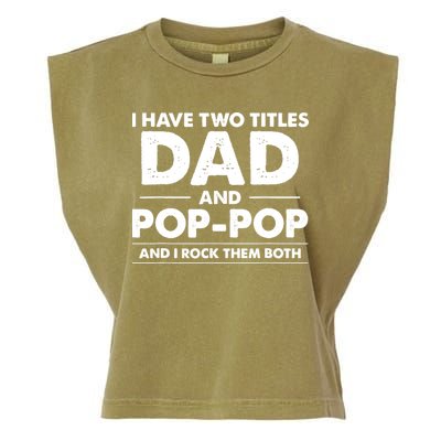 Dad And Pop Pop Garment-Dyed Women's Muscle Tee