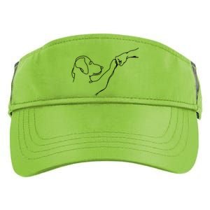 Dog And People Punch Hand Dog Friendship Bump DogS Paw Cool Gift Adult Drive Performance Visor