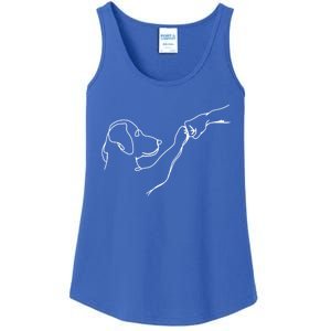 Dog And People Punch Hand Dog Friendship Bump DogS Paw Cool Gift Ladies Essential Tank