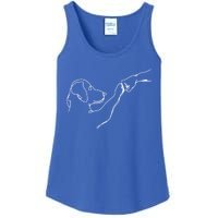 Dog And People Punch Hand Dog Friendship Bump DogS Paw Cool Gift Ladies Essential Tank