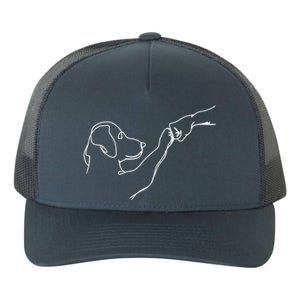 Dog And People Punch Hand Dog Friendship Bump DogS Paw Cool Gift Yupoong Adult 5-Panel Trucker Hat