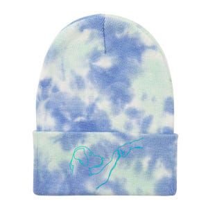 Dog And People Punch Hand Dog Friendship Bump DogS Paw Cool Gift Tie Dye 12in Knit Beanie