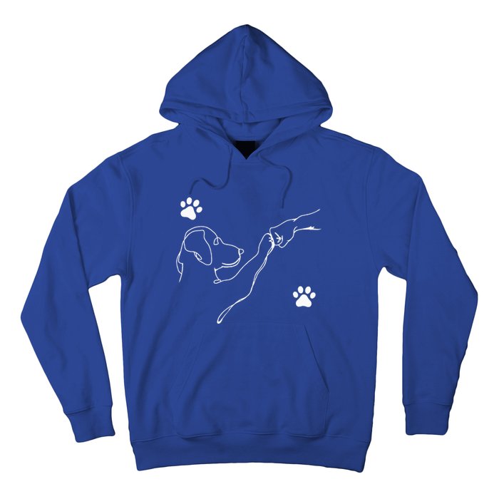 Dog And People Punch Hand Dog Friendship Fist Bump Dogs Paw Hoodie