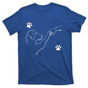 Dog And People Punch Hand Dog Friendship Fist Bump Dogs Paw T-Shirt