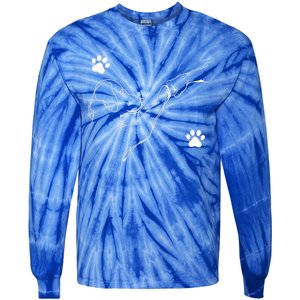 Dog And People Punch Hand Dog Friendship Fist Bump Dogs Paw Tie-Dye Long Sleeve Shirt