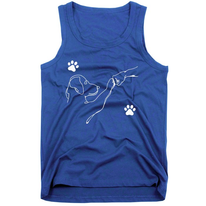 Dog And People Punch Hand Dog Friendship Fist Bump Dogs Paw Tank Top