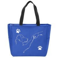 Dog And People Punch Hand Dog Friendship Fist Bump Dogs Paw Zip Tote Bag