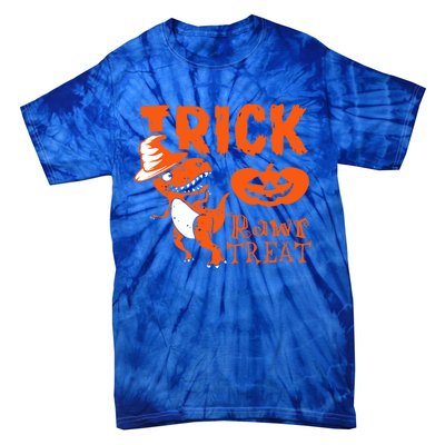 Dinosaur And Pumpkin Trick Rawr Treat Cute Gift Tie-Dye T-Shirt