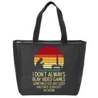 Dont Always Play Video Games Retro Gamer Ns Zip Tote Bag