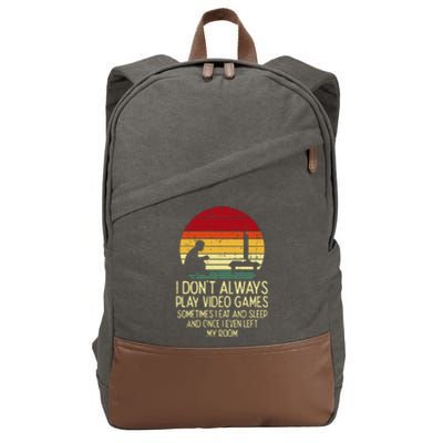 Dont Always Play Video Games Retro Gamer Ns Cotton Canvas Backpack