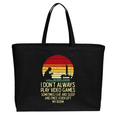 Dont Always Play Video Games Retro Gamer Ns Cotton Canvas Jumbo Tote