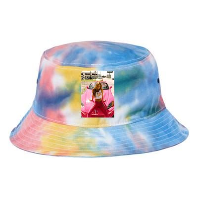 Devon Aoki Pink Race Car Tie Dye Newport Bucket Hat