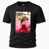 Devon Aoki Pink Race Car Cooling Performance Crew T-Shirt