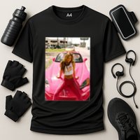 Devon Aoki Pink Race Car Cooling Performance Crew T-Shirt