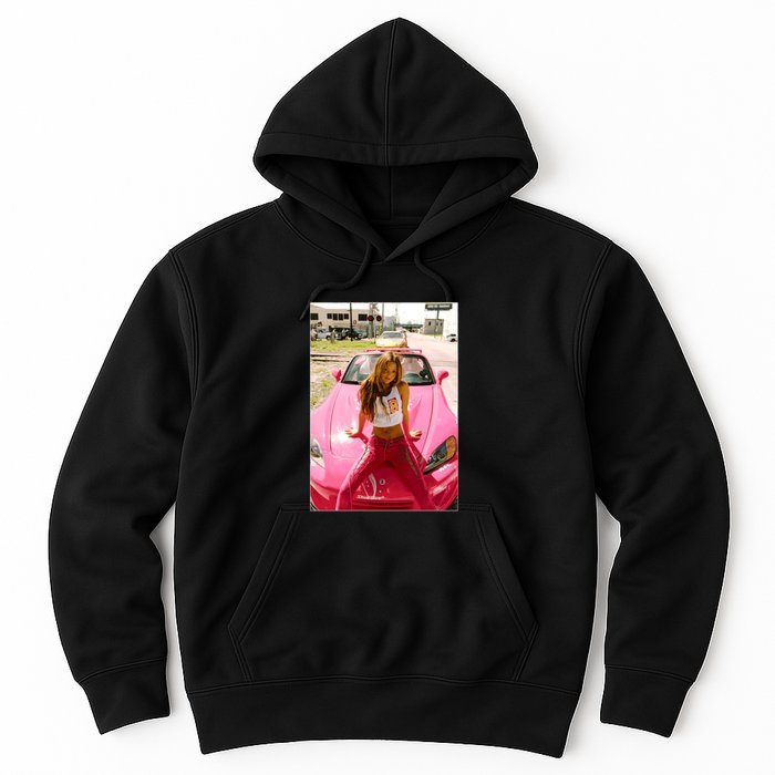 Devon Aoki Pink Race Car Hoodie