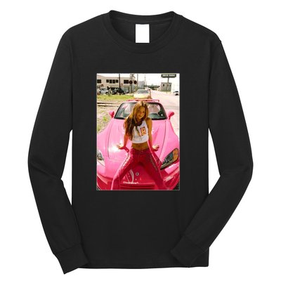 Devon Aoki Pink Race Car Long Sleeve Shirt