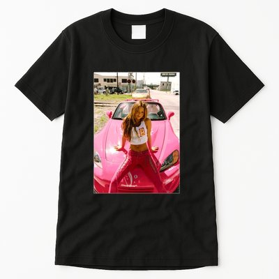 Devon Aoki Pink Race Car Tall T-Shirt