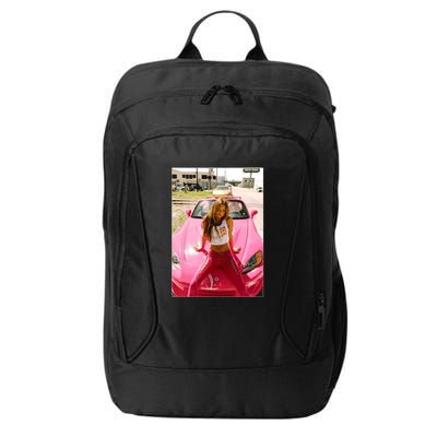 Devon Aoki Pink Race Car City Backpack