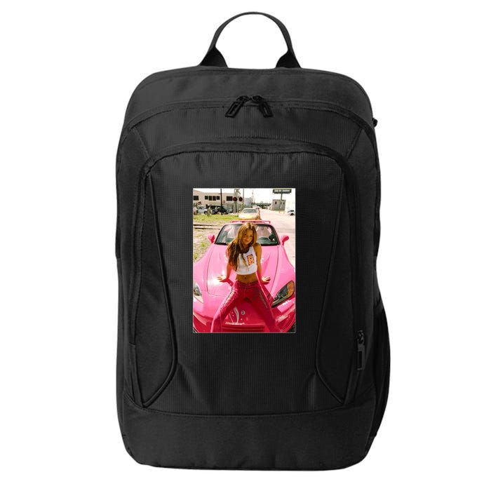 Devon Aoki Pink Race Car City Backpack