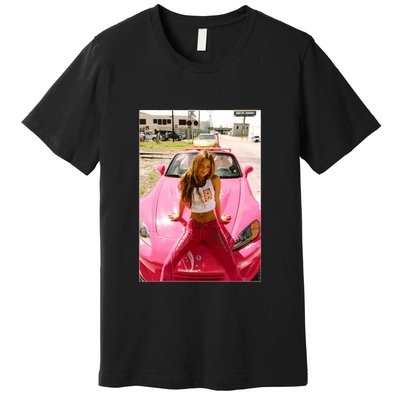 Devon Aoki Pink Race Car Premium T-Shirt