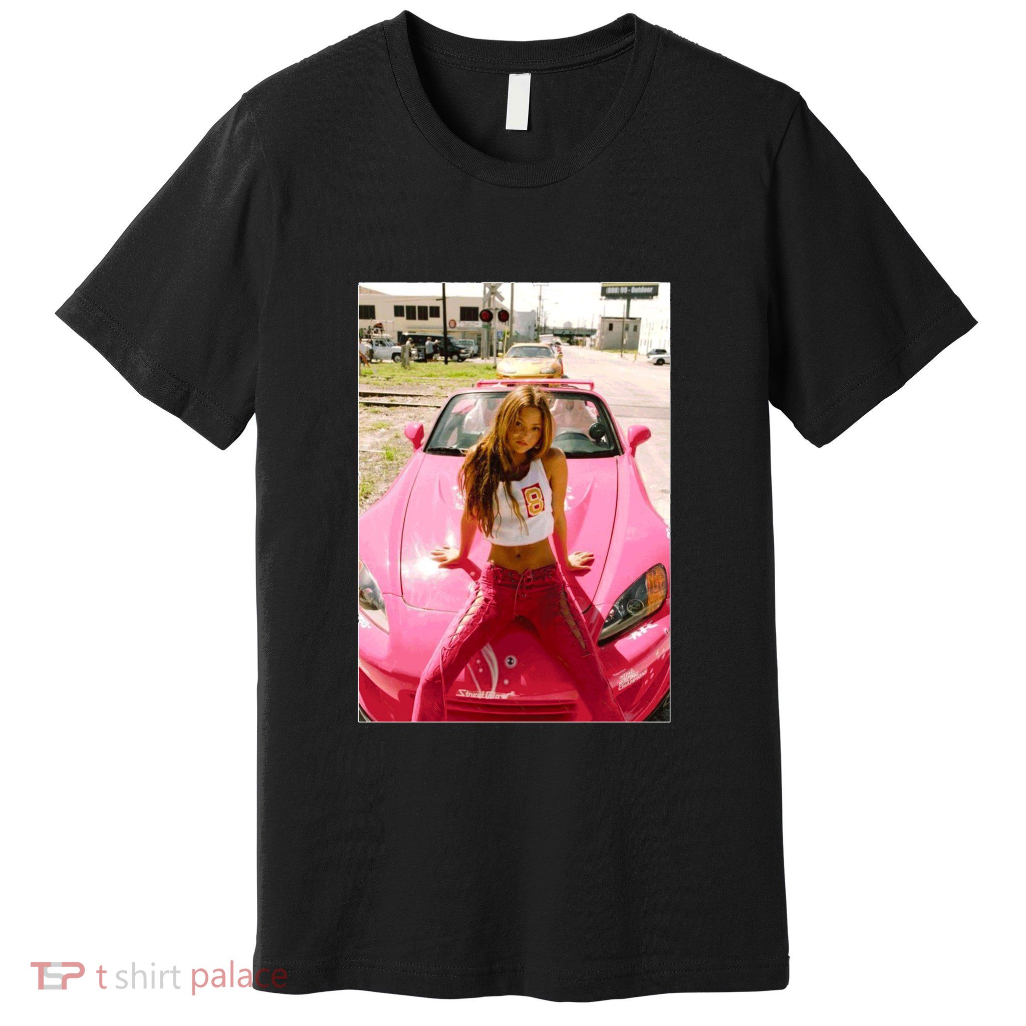 Devon Aoki Pink Race Car Premium T-Shirt