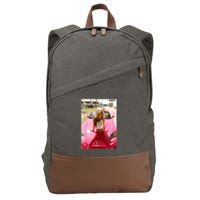 Devon Aoki Pink Race Car Cotton Canvas Backpack