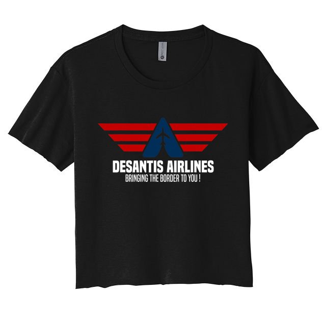 DeSantis Airlines Political DeSantis Women's Crop Top Tee