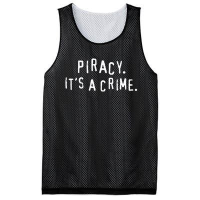 Dvd Anti Piracy Warning ItS A Crime Mesh Reversible Basketball Jersey Tank