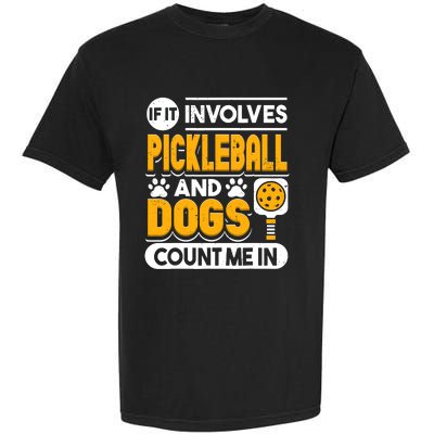 Dogs And Pickleball Lover Garment-Dyed Heavyweight T-Shirt