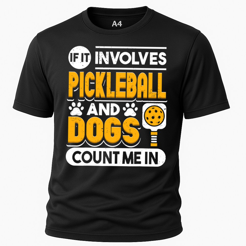 Dogs And Pickleball Lover Cooling Performance Crew T-Shirt