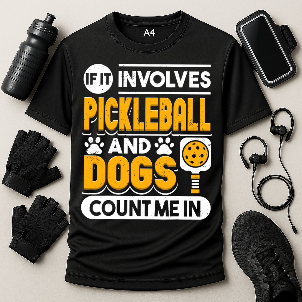 Dogs And Pickleball Lover Cooling Performance Crew T-Shirt