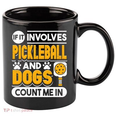 Dogs And Pickleball Lover 11oz C Handle Ceramic Mug