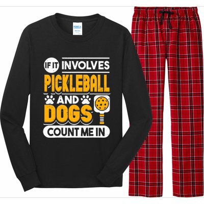 Dogs And Pickleball Lover Long Sleeve Pajama Set