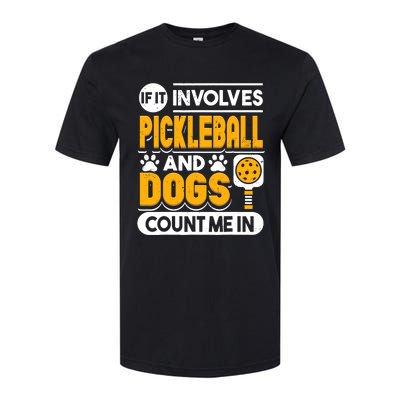 Dogs And Pickleball Lover Softstyle® CVC T-Shirt