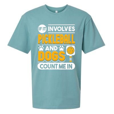 Dogs And Pickleball Lover Sueded Cloud Jersey T-Shirt