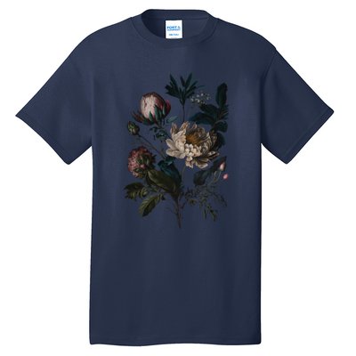 Dark Academia Peony Botanical Tall T-Shirt