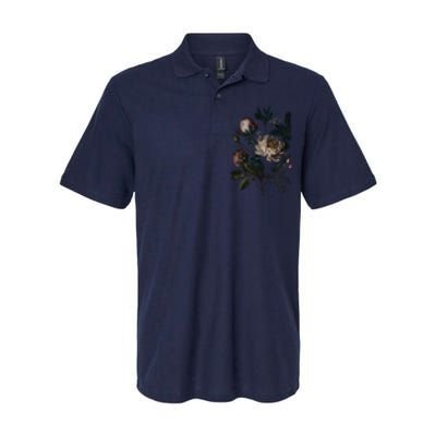 Dark Academia Peony Botanical Softstyle Adult Sport Polo