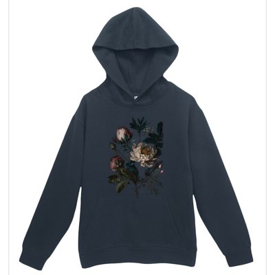 Dark Academia Peony Botanical Urban Pullover Hoodie