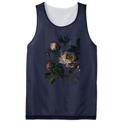 Dark Academia Peony Botanical Mesh Reversible Basketball Jersey Tank