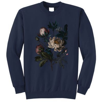 Dark Academia Peony Botanical Tall Sweatshirt