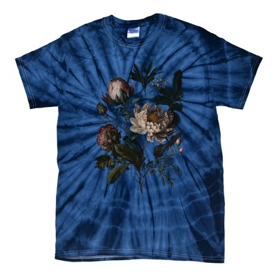 Dark Academia Peony Botanical Tie-Dye T-Shirt