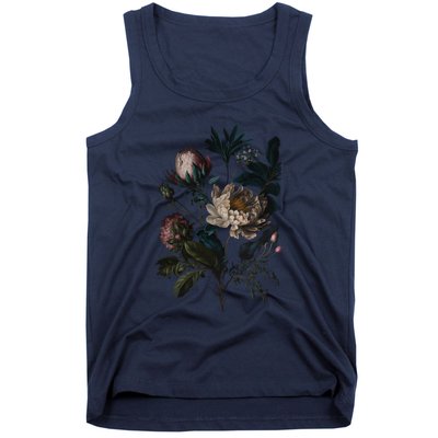 Dark Academia Peony Botanical Tank Top