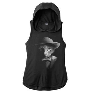 Dapper Cat Ladies PosiCharge Tri-Blend Wicking Draft Hoodie Tank