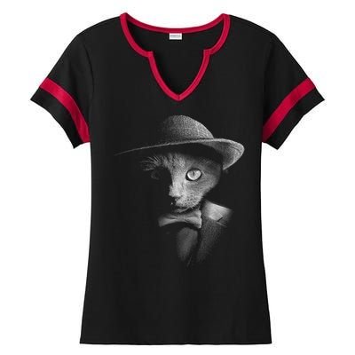 Dapper Cat Ladies Halftime Notch Neck Tee